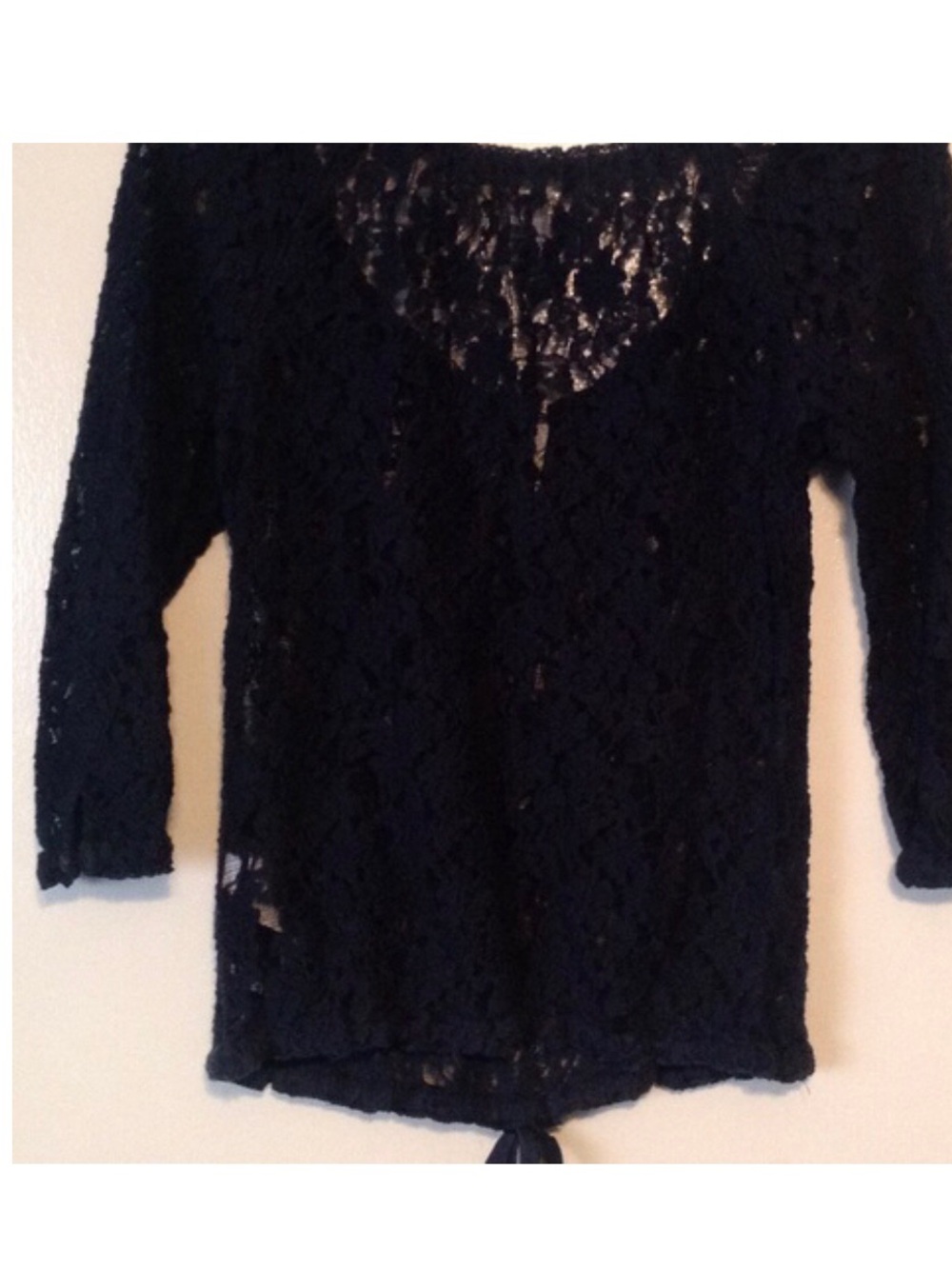 Abercrombie & Fitch Black Lace V-Neck Top